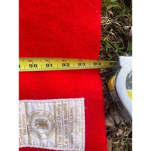 Amazing Hudson's  Bay millennium edition large red wool blanket 94 x107